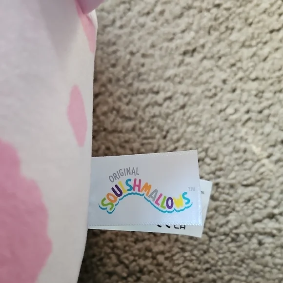Squishmallows Pink and White Floppy-Eared Stuffed Animal - Picture 3 of 3